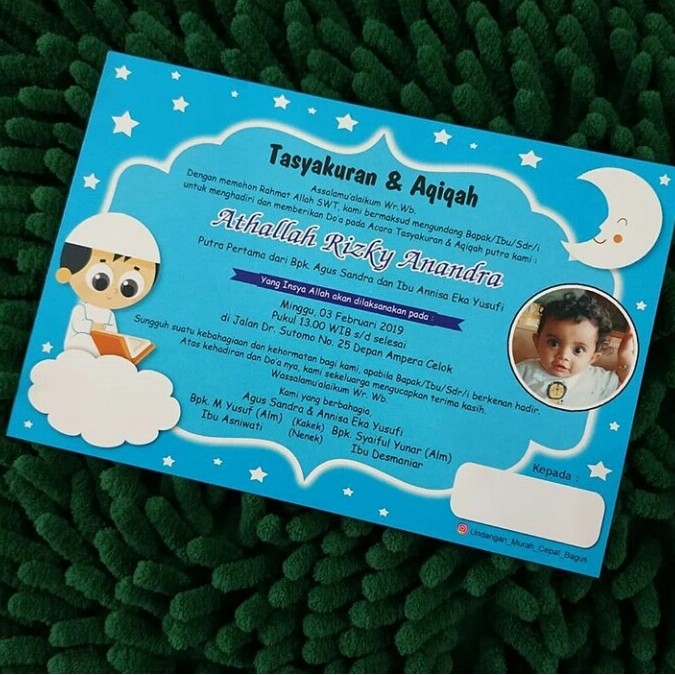 Undangan Tasmiyah Dan Aqiqah
