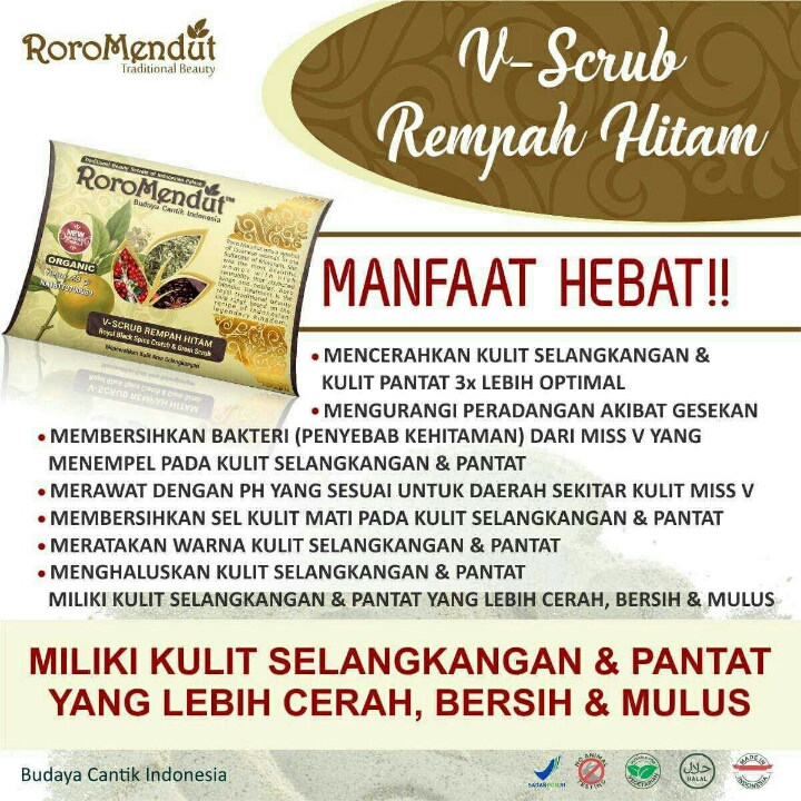 V Scrub Rempah Hitam Roromendut