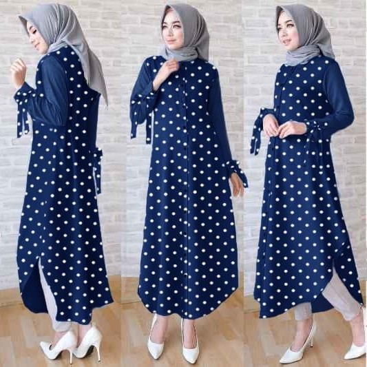 V7V-MAXI POLKADOT NAVY