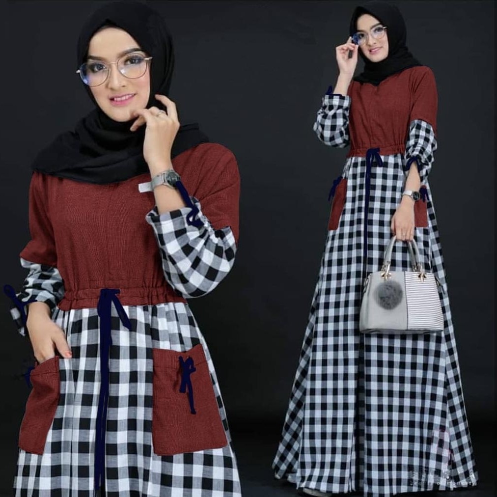 V7V-MAXI TARTAN MAROON