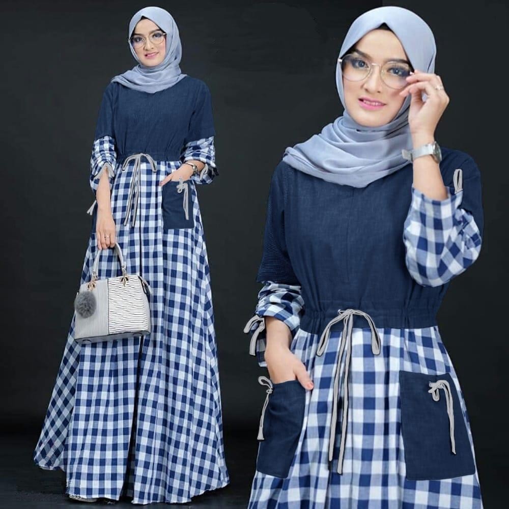 V7V-MAXI TARTAN NAVY