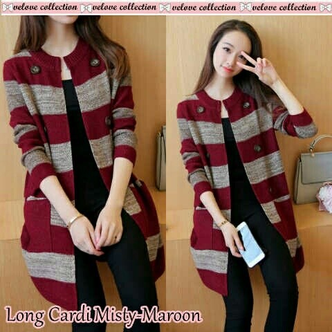 V7V-OUT LONG CARDI MISTY MARON