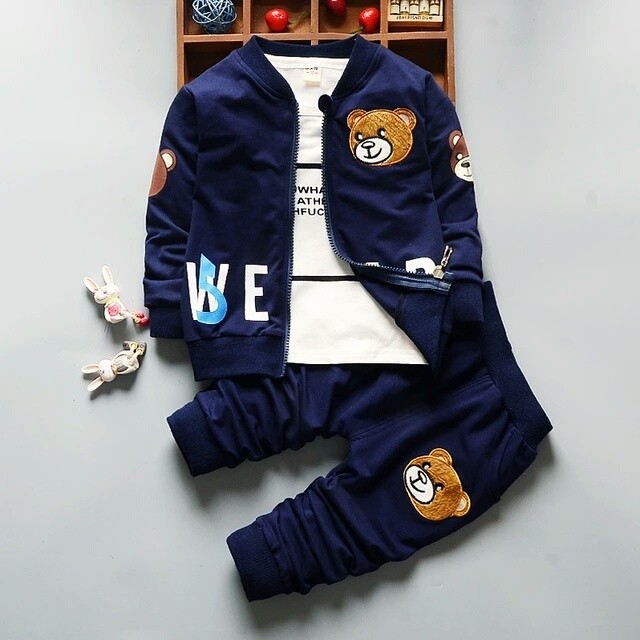 V8-KID SET JKT BEAR NAVY