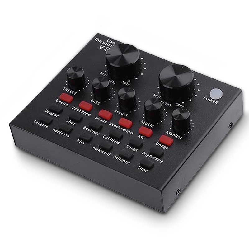 V8 The Live External Audio Soundcard USB MIXER