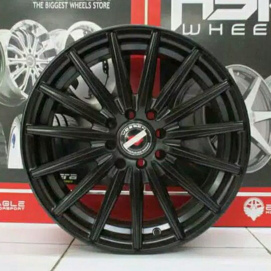 VELG MOBIL JARI JARI RING 16 VOSSEN 9651 LUBANG 4 MATE BLACK