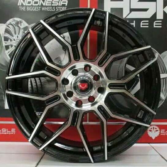 VELG MOBIL RING 16 VOSSEN 2794 LEBAR 7 HOLE 4 HITAM POLIS 3