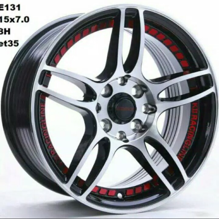 VELG RACING MOBIL Vosen RING 15 TERSEDIA 2 WARNA Silver