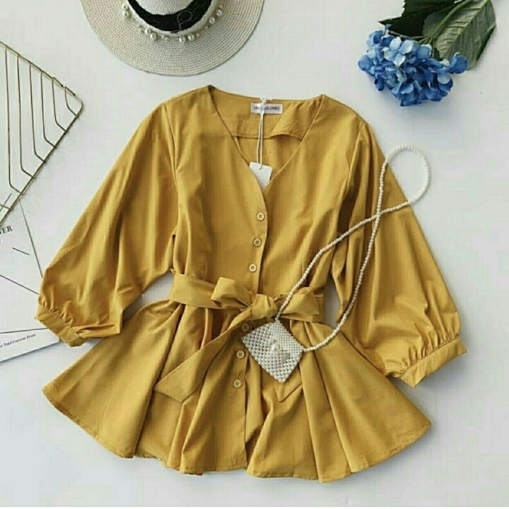 VIOLA BLOUSE MUSTARD