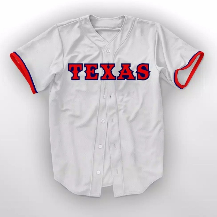VM - Baju Baseball Texas Putih