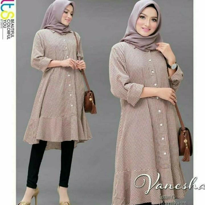 Vanesha Tunik Baju Atasan Muslim Katun