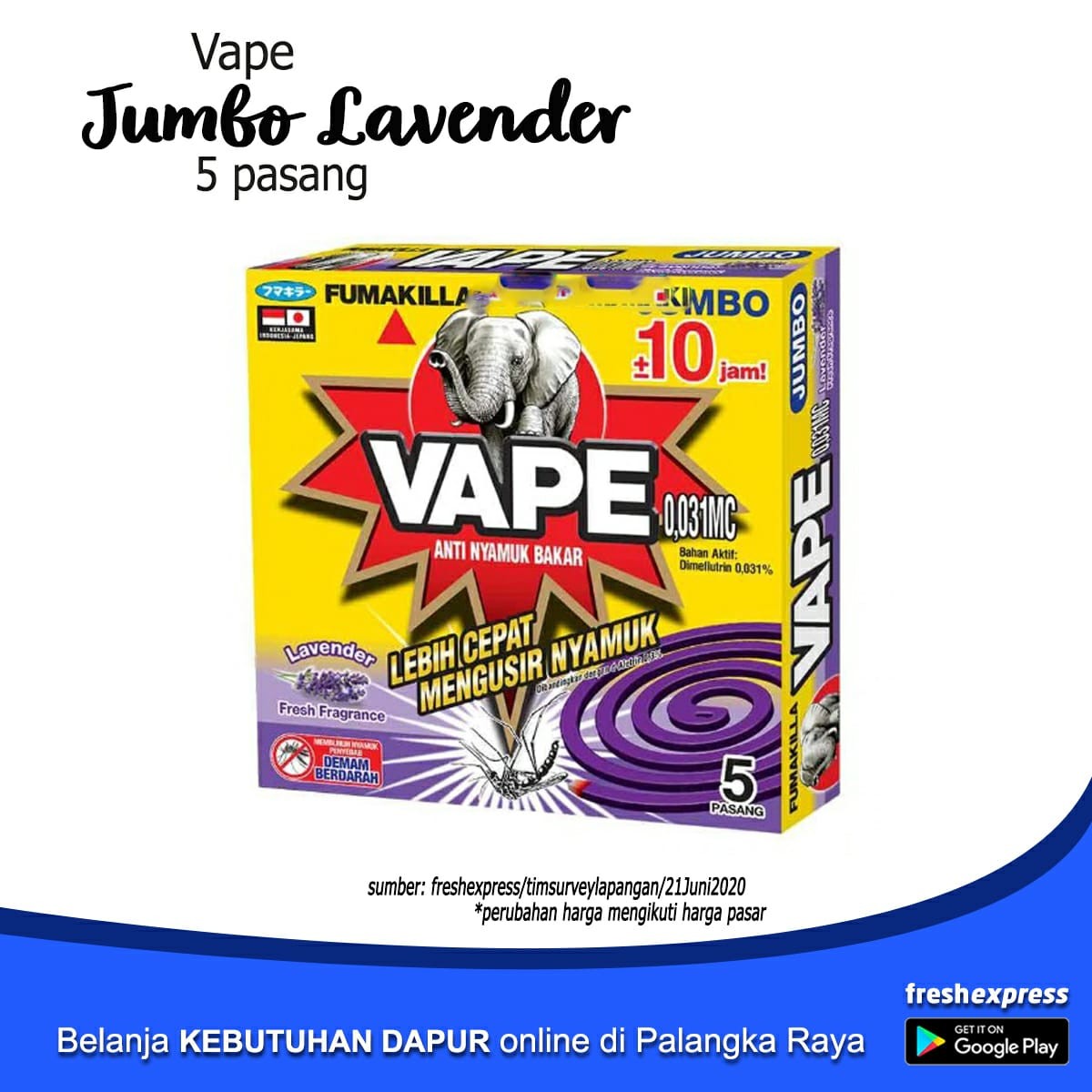 Vape Jumbo Lavender 5 Pasang