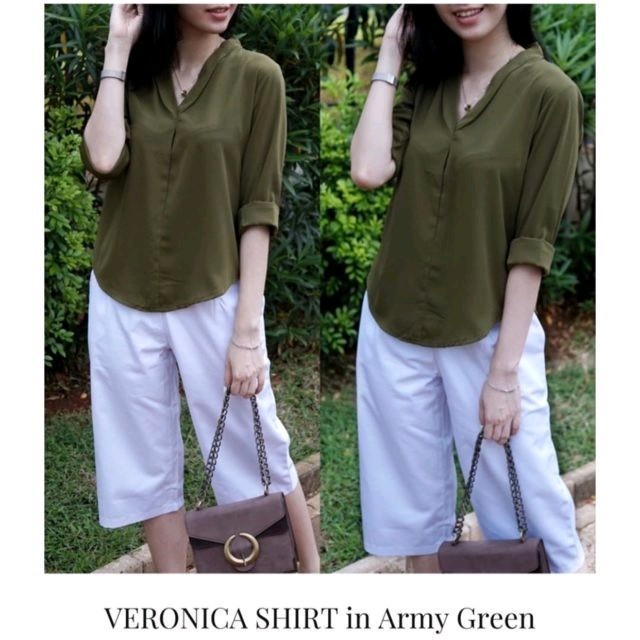 Veronica Shirt Army