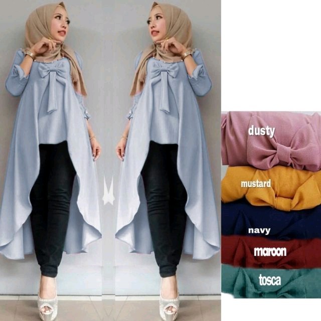 Viane Tunik Polos Grey