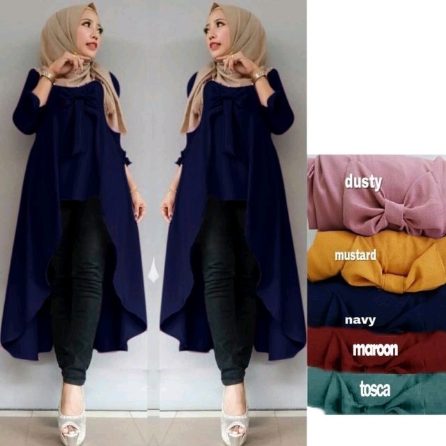 Vine Tunik Polos Navy
