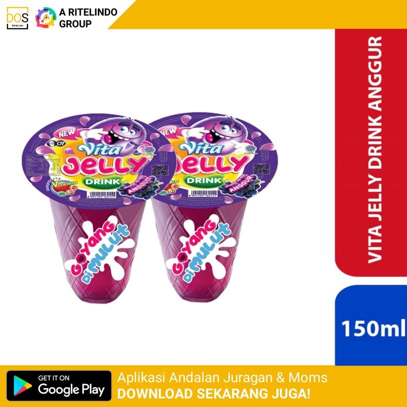 Vita Jelly Drink Anggur Karton Isi 24 Cup