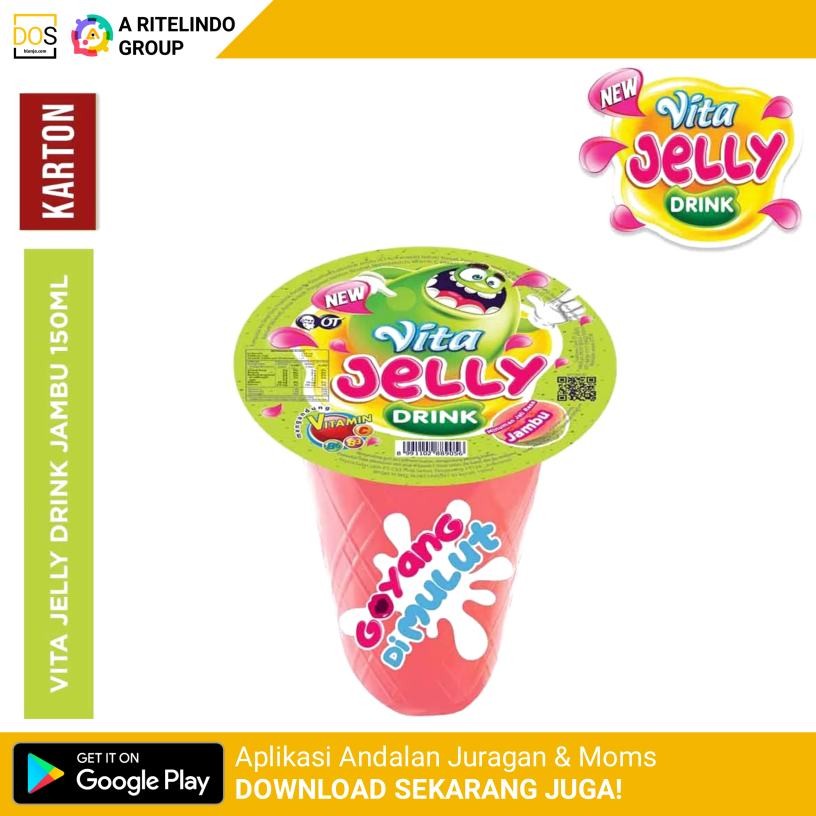 Vita Jelly Drink Rasa Jambu Kemasan Karton