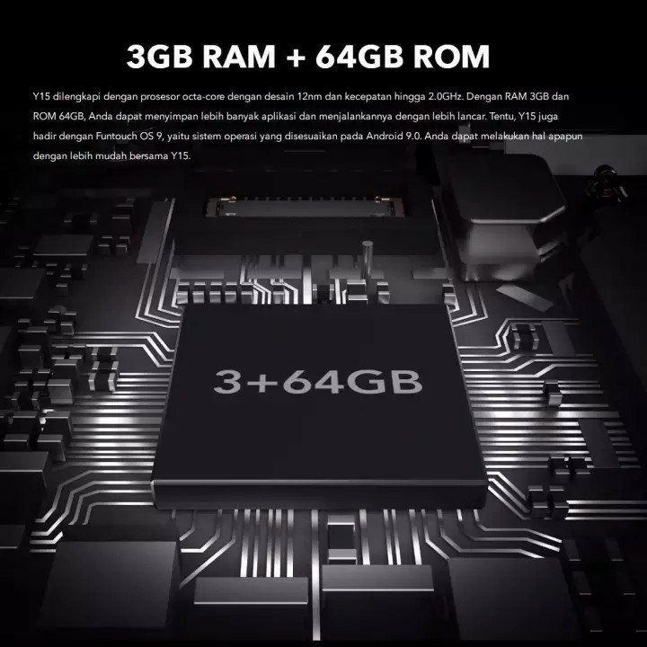 Vivo Y12 hp 3G64G - CODGratis Ongkir5000mAh BatteryGaransi resmi  4