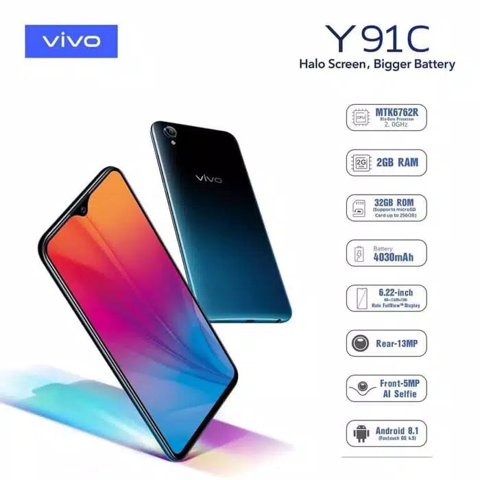 Vivo Y91C Ram 2Gb 32Gb Internal Bigger Battery Garansi Resmi 3