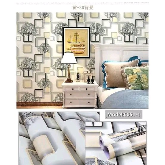 WALLPAPER DINDING BOBI 6051SIZE 45CM x 10M