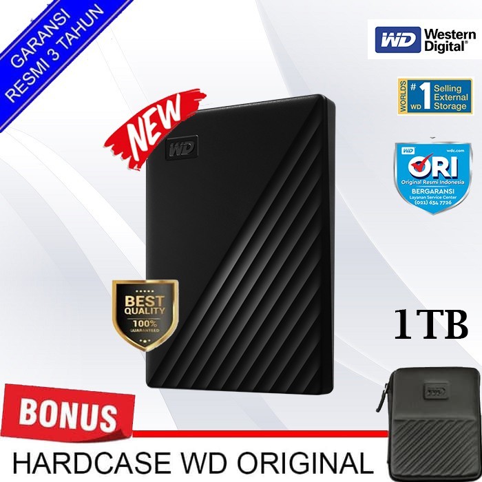 WD My Passport 1TB Terabyte Original Eksternal HD