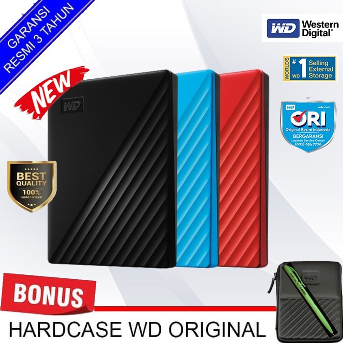 WD My Passport HD Eksternal 2TB Terabyte Original