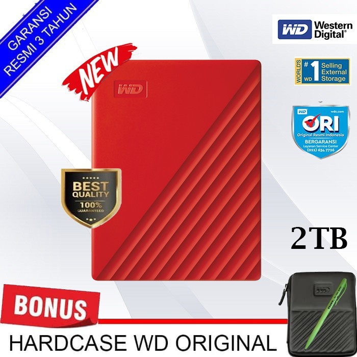WD My Passport HD Eksternal 2TB Terabyte Original 3