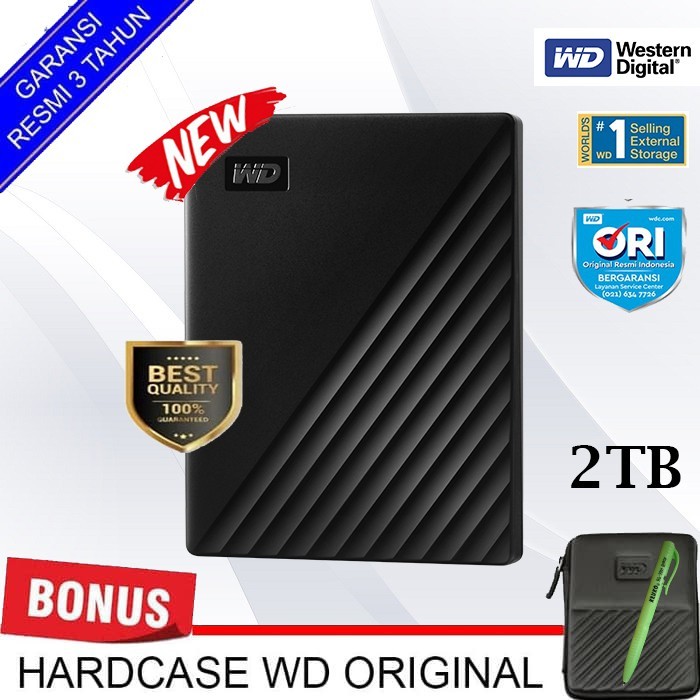 WD My Passport HD Eksternal 2TB Terabyte Original 4
