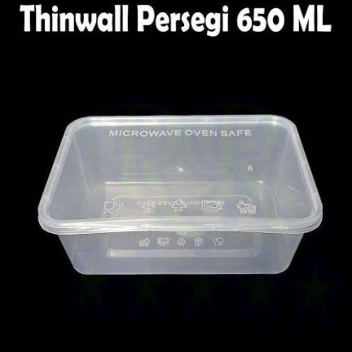 Wadah Thinwall Petak 650 ml