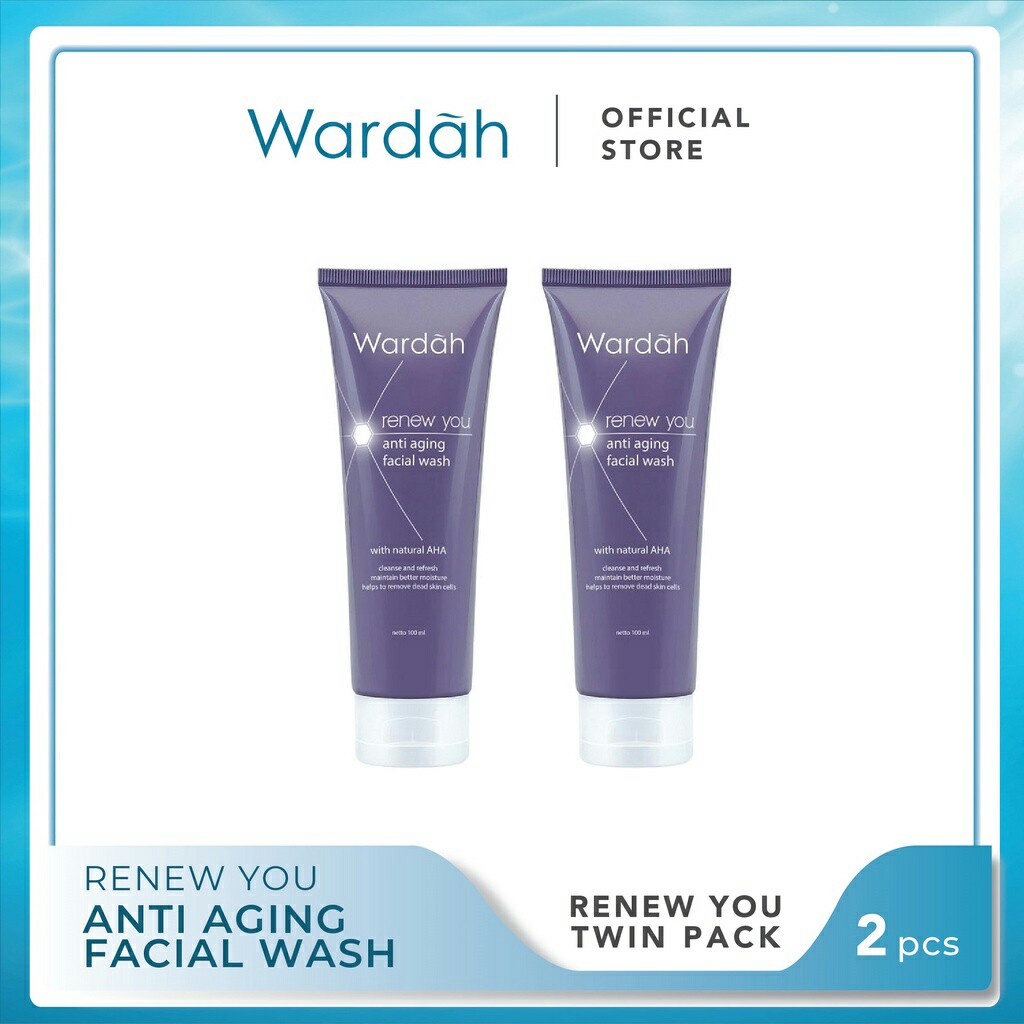 Wardah Renew You Anti Aging Facial Wash 100 ml Twinpack 2