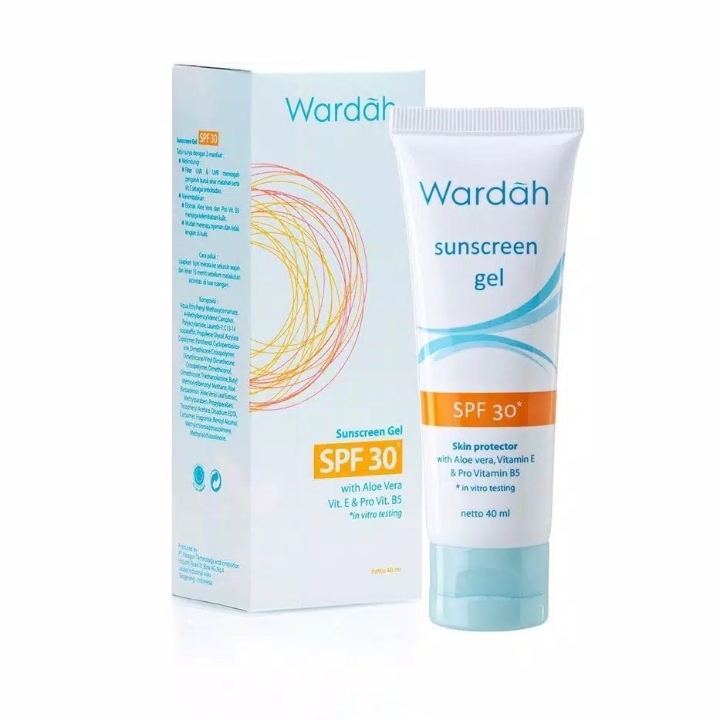 Wardah Sunscreen Gel Sun Care SPF 30 Skin Protector Aloe Vera Sunblock