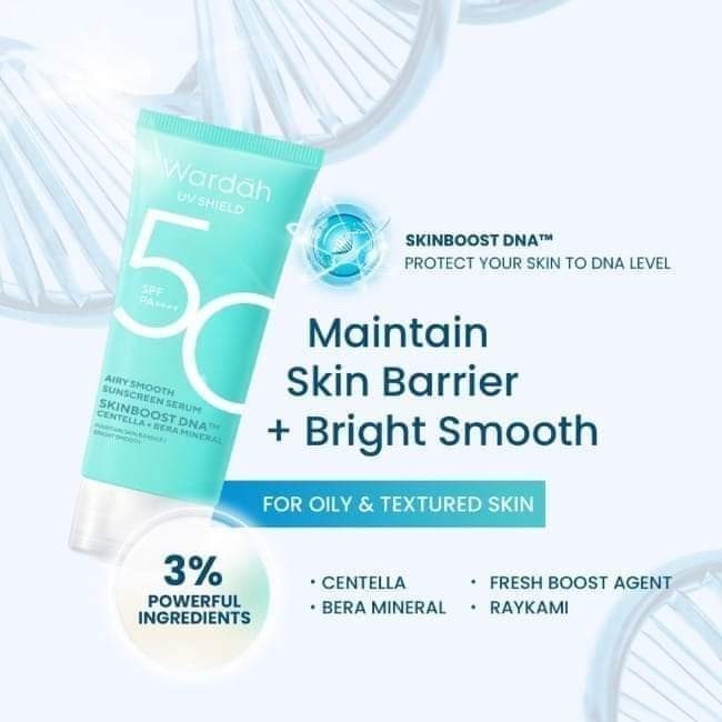 Wardah UV shield airy smooth sunscreen serum SPF 50 PA