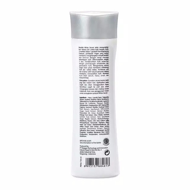 Wardah White Secret Pure Brightening Cleanser 150 ml 2