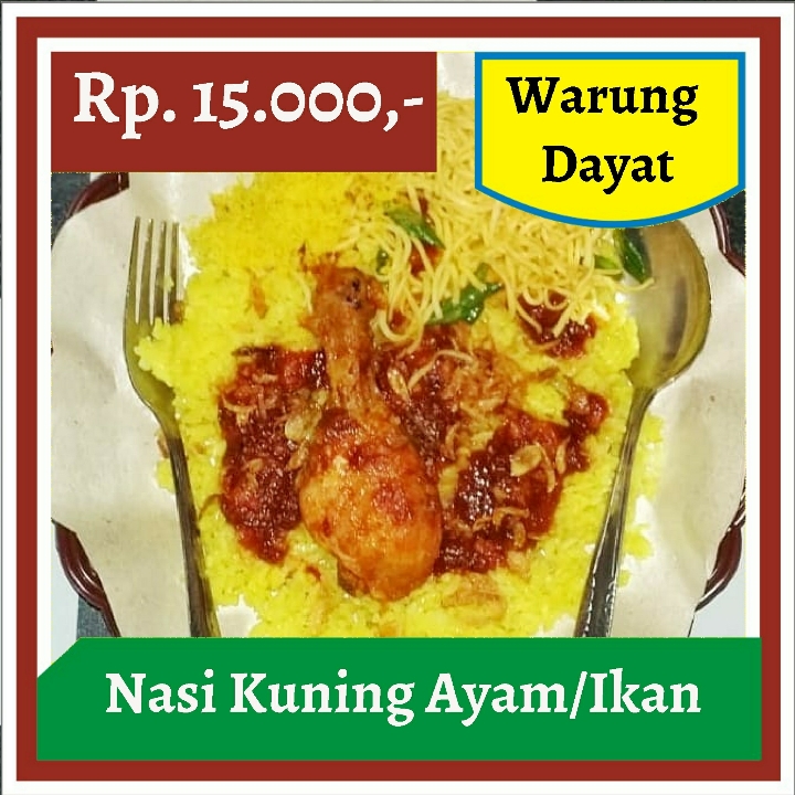 Warung Dayat-Nasi Kuning Ayam atau Ikan