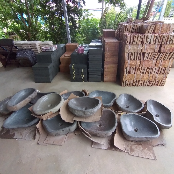 Wastafel Batu Kali Asli