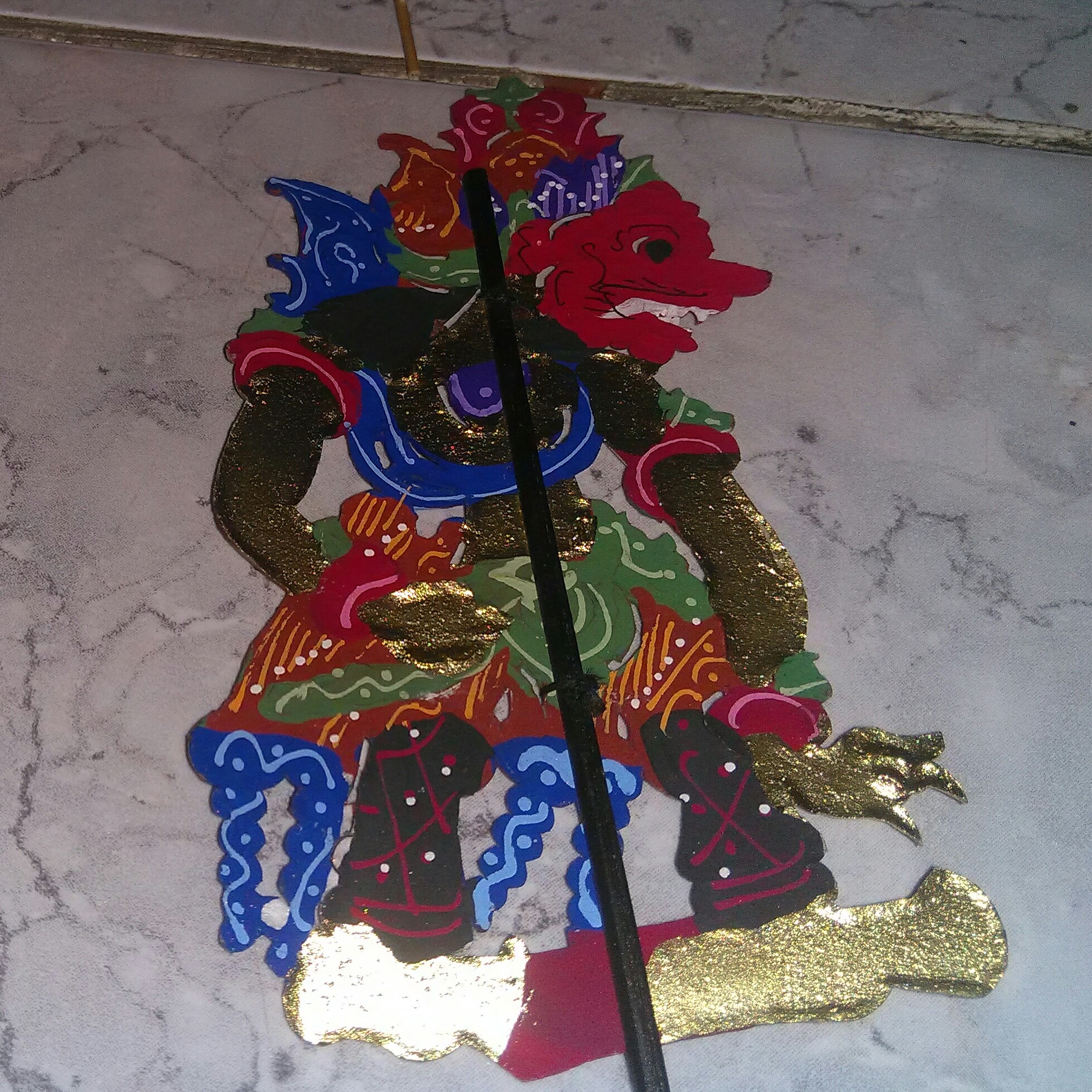 Wayang Kulit Kumbokarno Bahan Kulit Sapi