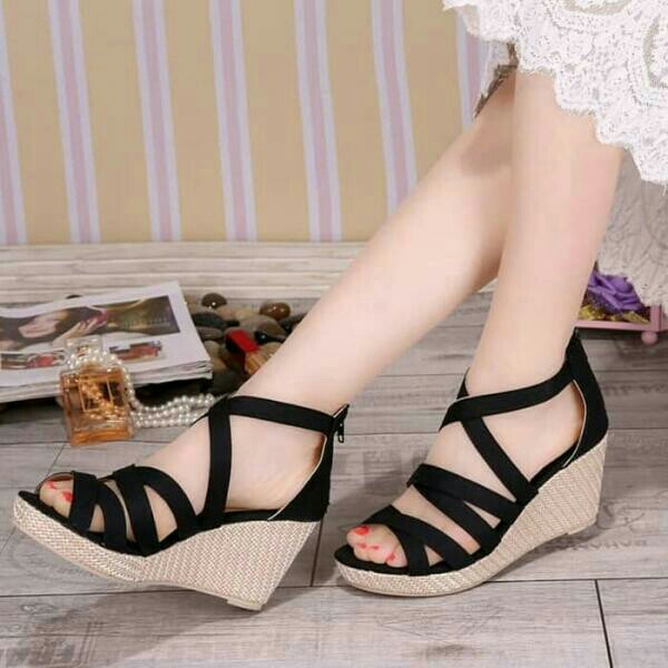 Wedges Mulan KS7 Hitam