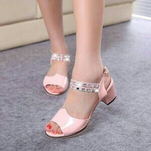 Wedges Pink Cantik Qb453