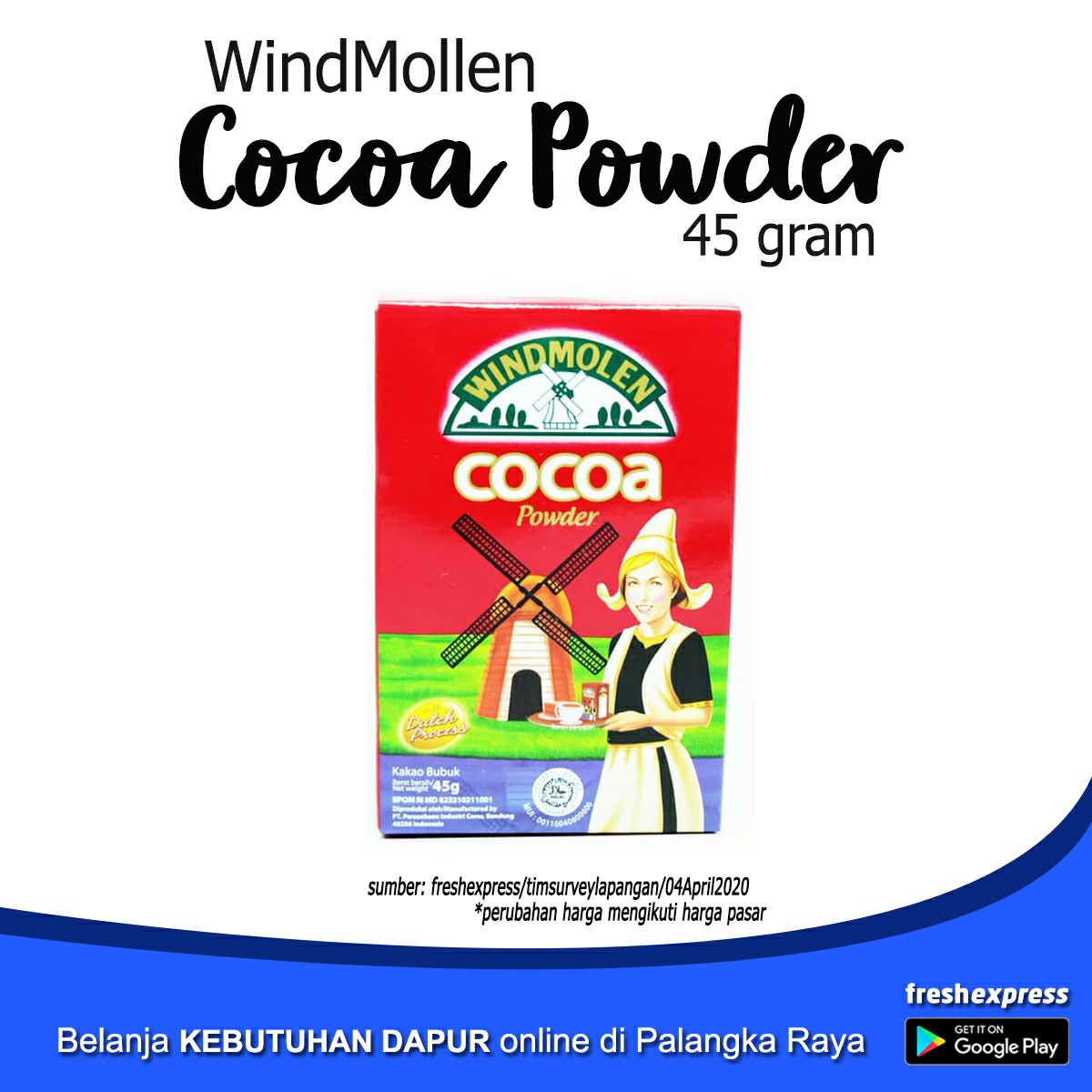 WindMollen Cocoa Powder 45 Gram