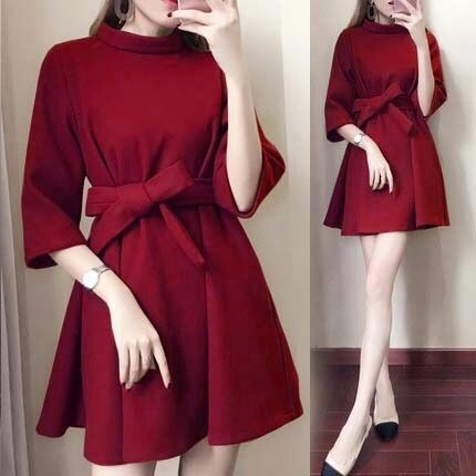 Winter Dress Maroon