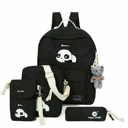 YSC - Panda Black Bag