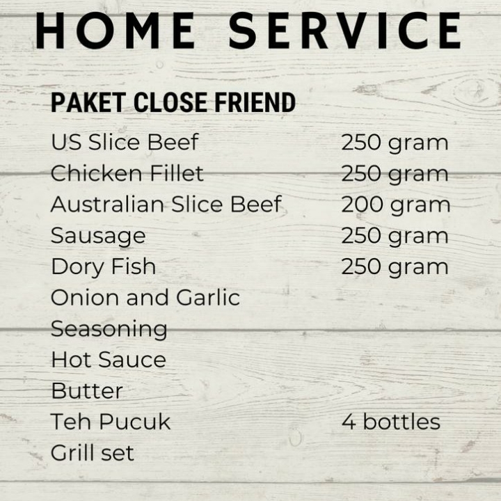 Yakiniku Home Service Close Friend