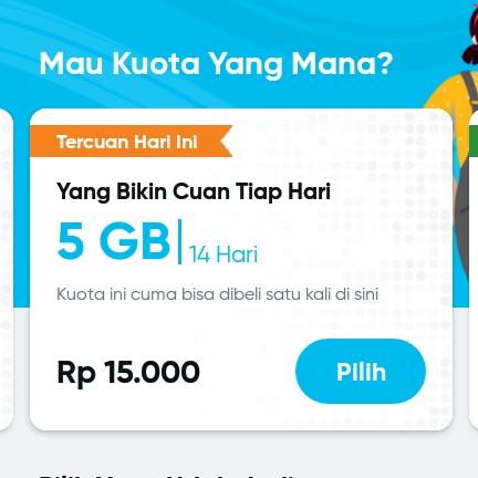 Yang Bikin Cuan Tiap Hari 5 GB 14 Hari