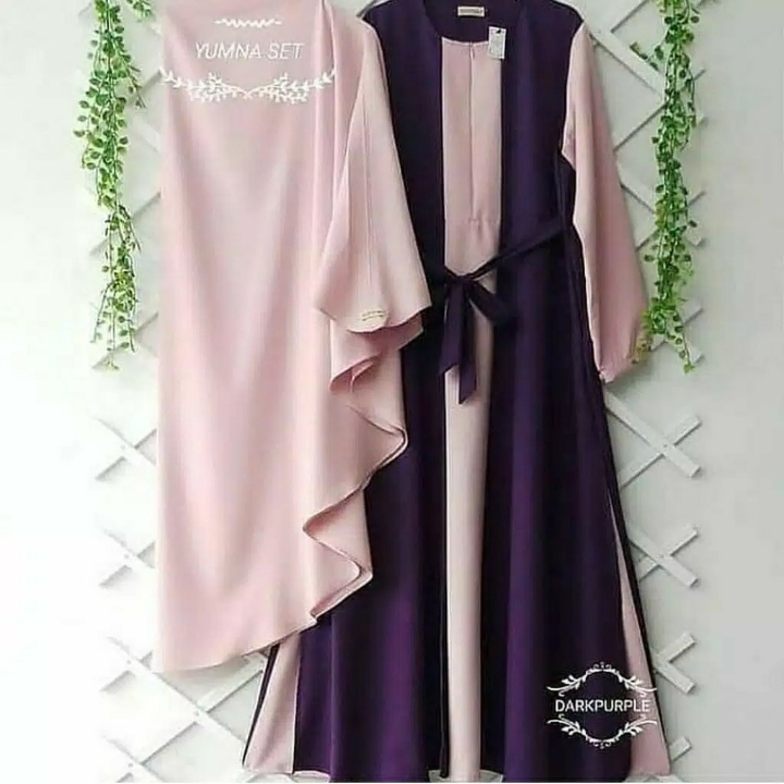 Yumna Gamis Set Syari  Khimar Dress Muslim Modern Kekinian