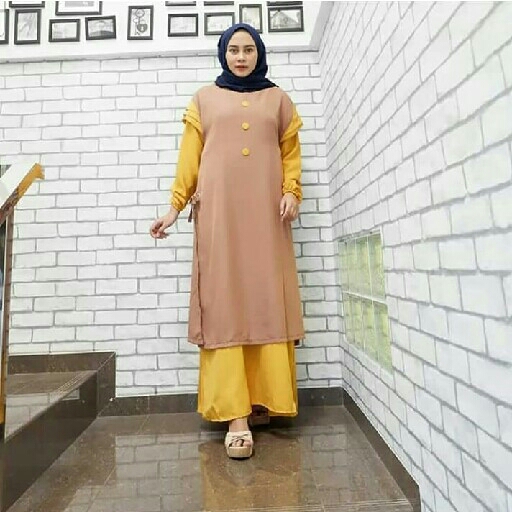 ZAHINA DRESS 2in1 MOCHA 