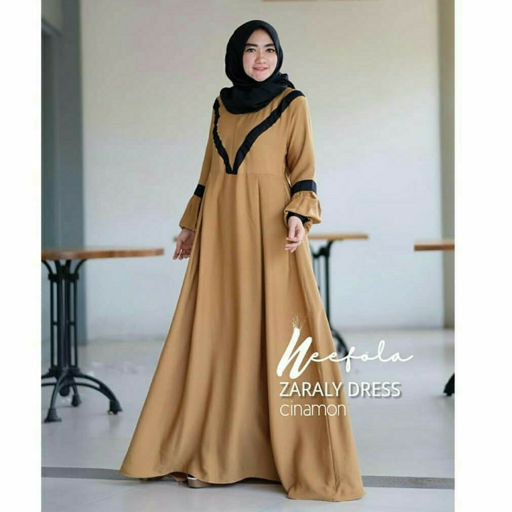 Zaraly Maxi Dress Gamis Moscrepe