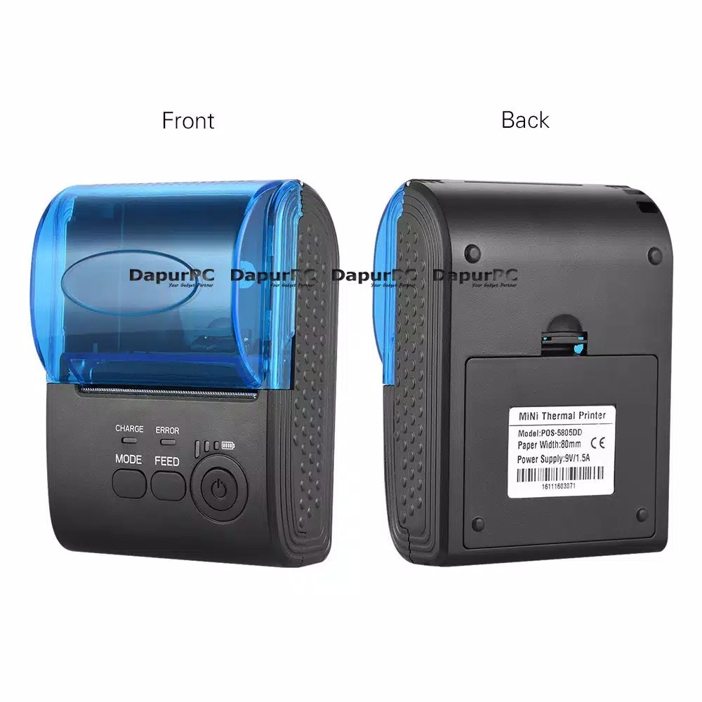 Zjiang 5805 Portable Mini 58mm Bluetooth Thermal Printer Receipt POS F 3