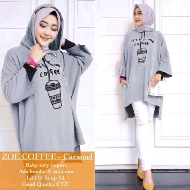 Zoe Coffee Blouse Grey