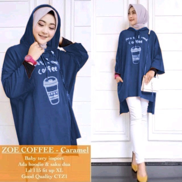 Zoe Coffee Blouse Navy