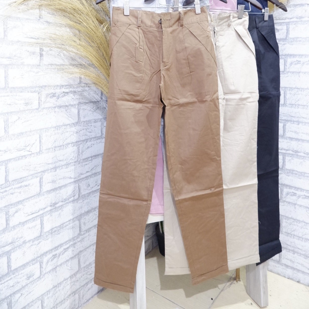 af 00102 office pants  cotton stretch lingkar pinggang 65-96 pjg 90