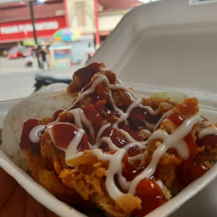 ayam geprek pedas manis